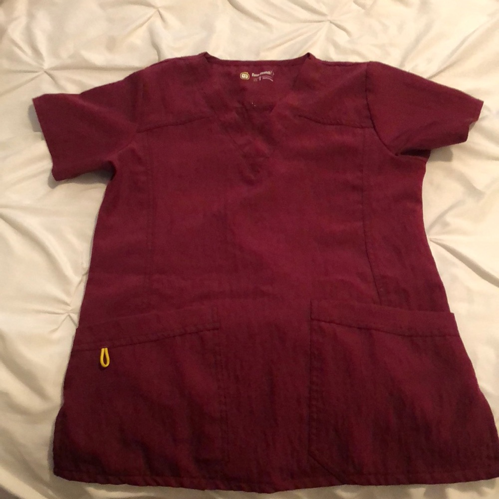 Maroon scrubs